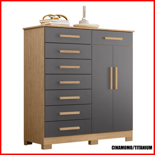 Comoda cajonera – Verona 166 en Gris - Cómodas, Uruguay | Punto Unión