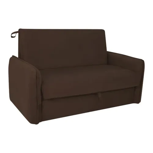 SOFA CAMA ZAIA VELUDO MARRON 01569 en Marrón - Sillones y sofás, Uruguay | Alfa Ventas