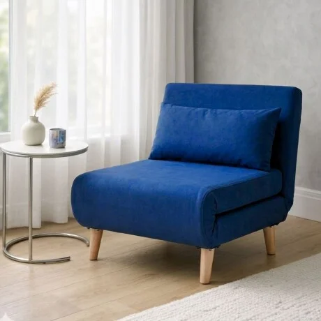 Sillon cama Trifold 1 cuerpo - Azul en Azul - Sillones y sofás, Uruguay | La Cueva Muebles, vista 6