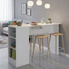 Desayunador Multiuso Mueble De Cocina Estantes Mesada en Blanco, Uruguay | Soy Hogar, vista 3