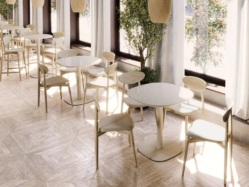 Silla Agata tela easy clean en Madera natural - Sillas, Uruguay | Arquetipo, vista 4