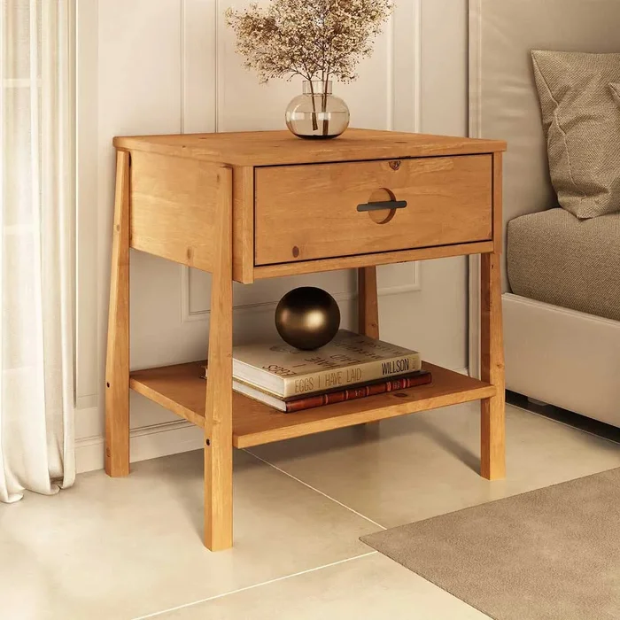 Mesa de Luz Ader - Madera Maciza en Madera natural - Mesas de luz, Uruguay | Balton, vista 3