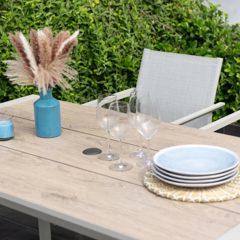 Mesa De Aluminio Para Jardín - Urbanite - 160x90 - Beige en Beige - Mesas de comedor, Uruguay | Ecowood, vista 3