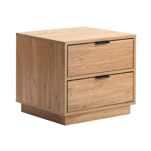 MESA DE LUZ 2 CAJONES MDF 45x40x41CM MIEL en Madera natural - Mesas de comedor, Uruguay | Decohogar