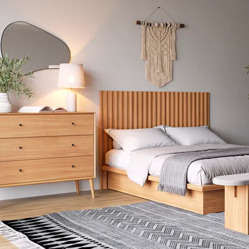 Respaldo de Cama Toledo en Madera natural - Respaldos de cama, Uruguay | Casa Brava