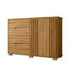 Comoda Cajonera 3 Cajones 2 Puertas Con Estantes Y Relieve - Cómodas, Uruguay | Lais Muebles, vista 1 de 6