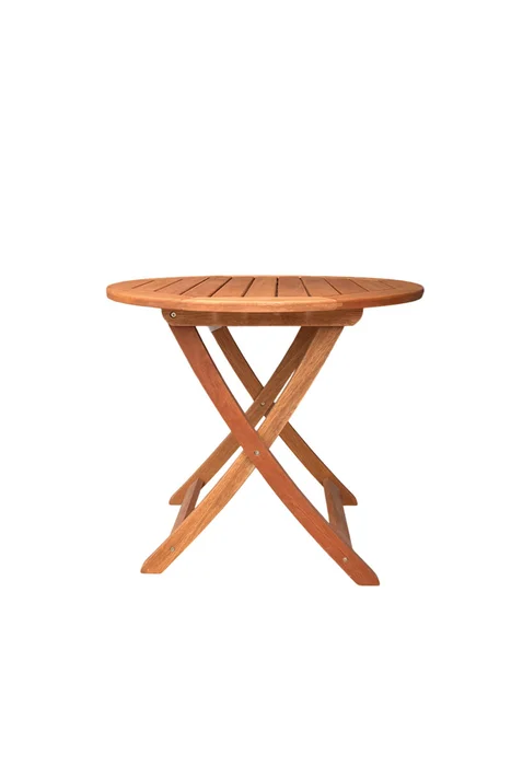MESA DE COMEDOR PLEGABLE DIAMETRO 80X83H JATOBA - Muebles para el exterior, Uruguay | Vinibel