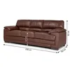 Sofá Oxford - Cuero Básico - 3 cuerpos - New Brown en Marrón - Sillones y sofás, Uruguay | NYR, vista 4 de 4