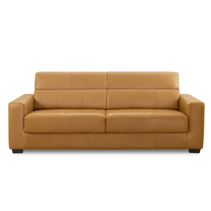 Sillón 100% Cuero - 3 Cuerpos - Berkley - Caramelo en Marrón - Sillones y sofás, Uruguay | Ecowood, vista 3
