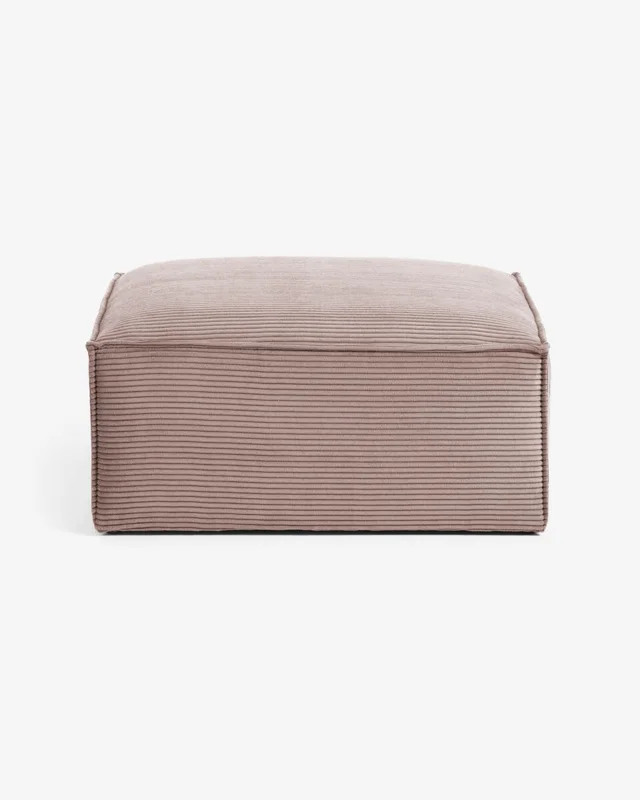 Reposapiés Blok 90 x 70 cm - pana rosa en Rosa - Butacas, banquetas y puffs, Uruguay | Kavehome, vista 6