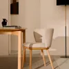 Silla Ciselia chenilla beige y madera maciza de fresno acabado tono natural FSC Mix Credit en Beige - Sillas, Uruguay | Kavehome, vista 2 de 9