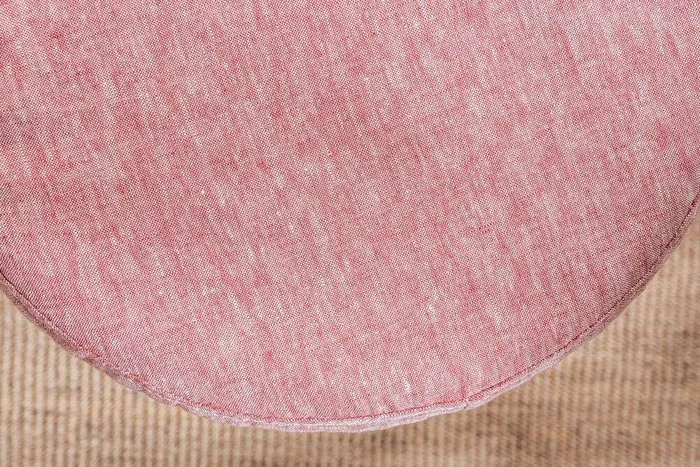 PUFF POLLY - FUNDA LINO DENIM CHERRY - Butacas, banquetas y puffs, Uruguay | La Iberica, vista 7