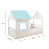 Cama Casita 1 Plaza - Tota B137 - Blanco/Azul en Multicolor - Dormitorio, Uruguay | Rústico Hogar, vista 4 de 4