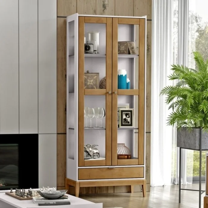 Vitrina Milán en Madera natural - Aparadores y recibidores, Uruguay | Aihaus