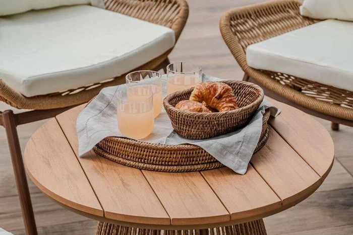 MESA MULTIFUNCION DIAMETRO 66 CMS - EXTERIOR en Madera natural - Muebles para el exterior, Uruguay | La Iberica, vista 6