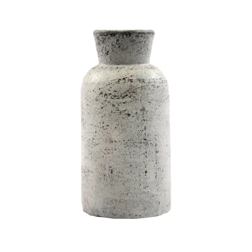 Jarrón Decorativo Terracota Blanco Zar en Blanco - Jarrones, Uruguay | Divino
