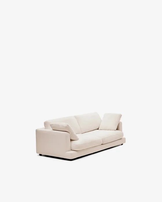 Sofá Gala 3 plazas beige 210 cm en Blanco - Sillones y sofás, Uruguay | Kavehome