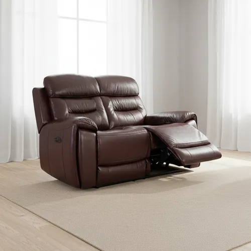 Sillón 2 Cuerpos Cuero Memphis Chocolate en Marrón - Sillones y sofás, Uruguay | Divino