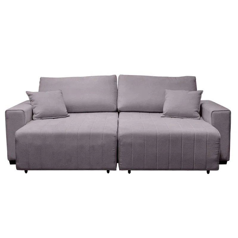 Sofa Retráctil 3 Cuerpos Tela Gris Connecticut en Gris - Sillones y sofás, Uruguay | Divino, vista 3