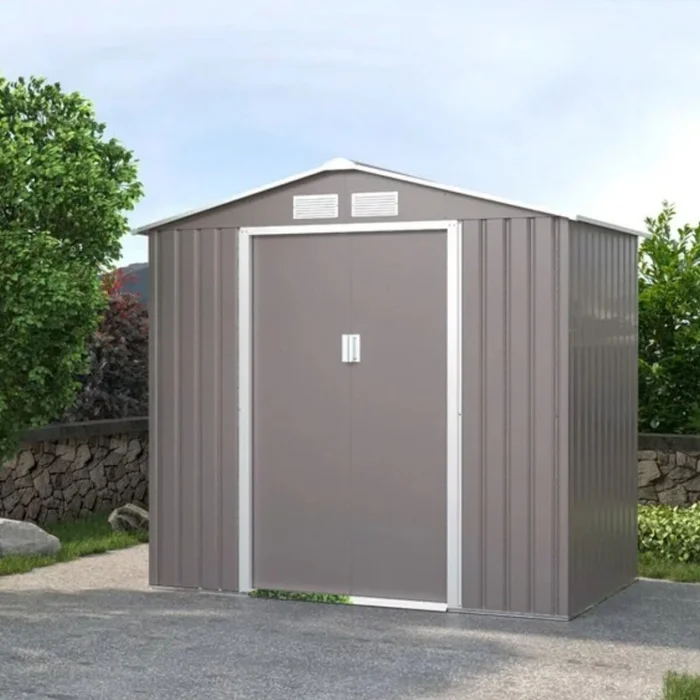 Galpon de Jardin Metalico Puerta Corrediza - 213x127x195 cm en Gris - Muebles para el exterior, Uruguay | Rústico Hogar, vista 3