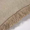 Almohadón Delcie de algodón beige con flecos de yute de 60 x 60 cm en Beige - Textiles, Uruguay | Kavehome, vista 3 de 4