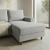 Rinconera Lucci - Tela Microfibra - Chaise derecho - Berlin 05 (Ceniza) en Beige - Sillones y sofás, Uruguay | NYR, vista 7 de 7