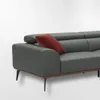 Sofá con chaise DUNA CUERO GRIS DERECHO - Sillones y sofás, Uruguay | Viasono, vista 3 de 4