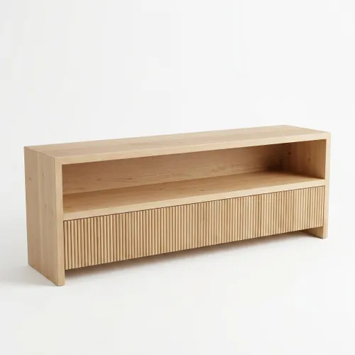 Rack Oliver 160 Álamo en Madera natural - Muebles para TV, Uruguay | Diseno Montevideo