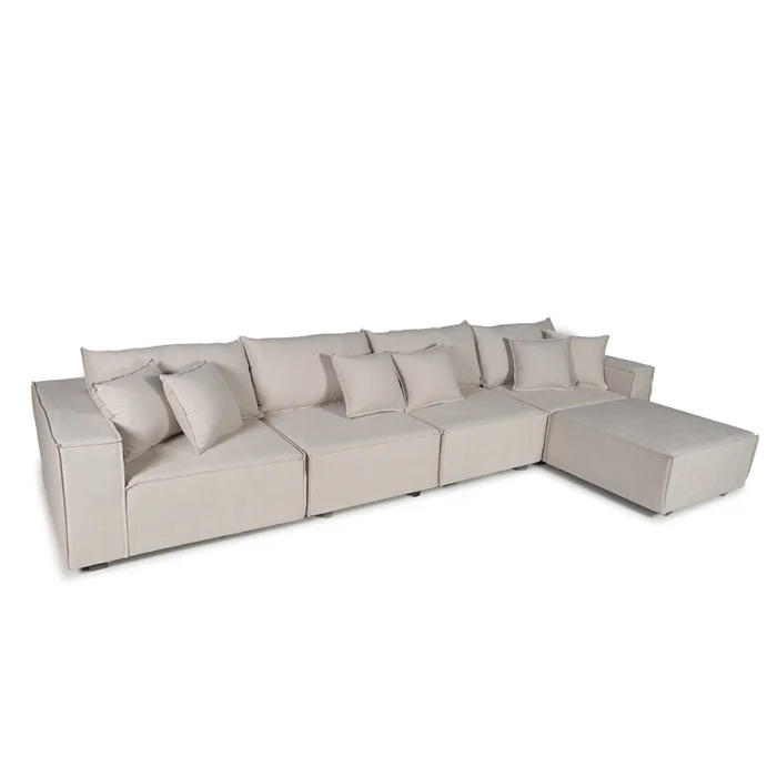 Sofá Modular Maia (5 módulos) - Tela Microfibra - 12072 (Beige) en Beige - Sillones y sofás, Uruguay | Nyr, vista 7