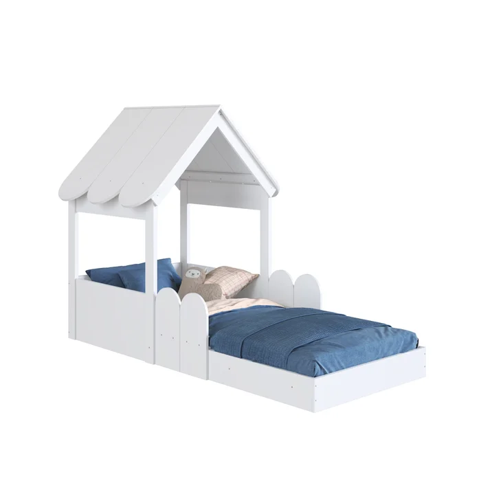 Cama Gretel – Total Blanco en Blanco - Dormitorio, Uruguay | RM Muebles y Deco, vista 5