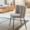 Silla Aniela de borreguito - gris claro y metal con acabado negro en Gris - Sillas, Uruguay | Kavehome, vista 2 de 10