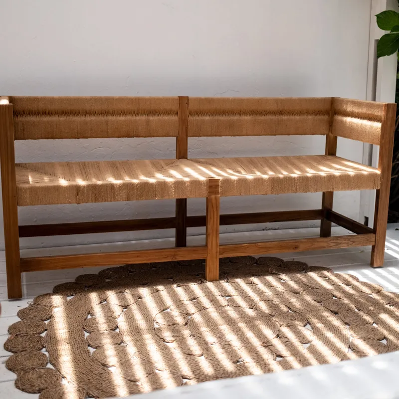 Banco Medewi Teca y Cuerda - Muebles para el exterior, Uruguay | Rumah Studio Home