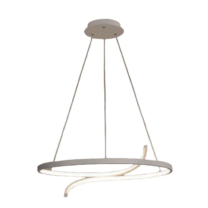 Luminaria led colgante 72W Gris en Blanco - Lámparas colgantes, Uruguay | Decotech, vista 3