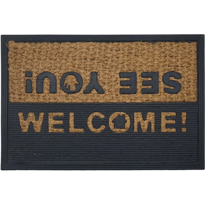 FELPUDO COCO/GOMA 40X60CM H.1CM WELCOME/SEE YOU - Textiles, Uruguay | Decohogar, vista 2