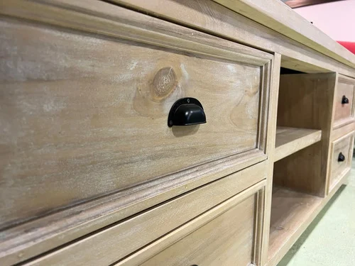 Rack Mueble Tv 4 Cajones Madera Maciza Ozark A Elección en Madera natural, Uruguay | Ozark Home, vista 4