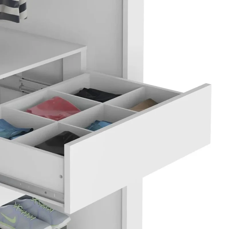 Ropero 2 Puertas - Titan - Blanco en Blanco - Roperos y placares, Uruguay | Ecowood, vista 3