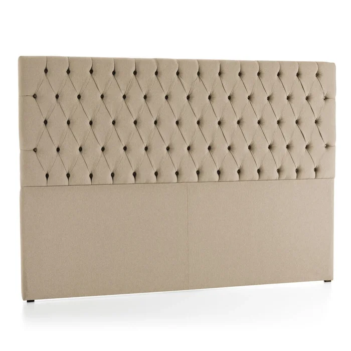 Respaldo 2 plazas tela natural - Beige en Beige - Respaldos de cama, Uruguay | La Cueva Muebles
