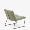 Butaca Asen - de chenilla verde y patas de acero negro FSC 100% en Verde - Butacas, banquetas y puffs, Uruguay | Kavehome, vista 8 de 9
