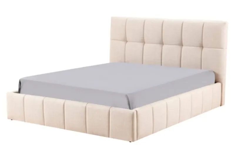 Estructura cama VEMMELEV King 180x200 beige en Beige - Dormitorio, Uruguay | JYSK