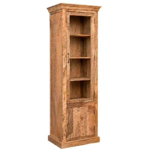 E48 Estantería / Vitrina 60x45x190 en Madera natural - Aparadores y recibidores, Uruguay | Victoriana