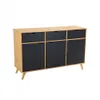 Aparador 3 Puertas 3 Cajones Negro - Línea Berlín en Negro - Muebles para TV, Uruguay | Ecowood, vista 1 de 5