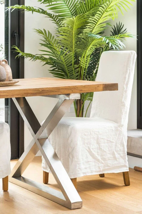FUNDA SILLA AÑO 50 - LINO BLANCO - Sillas, Uruguay | La Iberica, vista 3