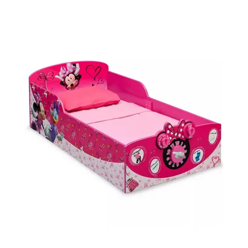 Cama de madera para niños pequeños - Disney Minnie en Rosa - Dormitorio, Uruguay | Rústico Hogar