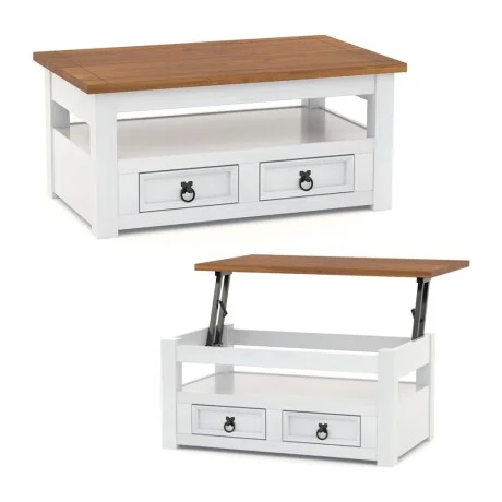 Promo Rack de Tv + Mesa Ratona Articulada Linea Naturale - Blanco/Roble en Multicolor - Muebles para TV, Uruguay | La Cueva Muebles, vista 11