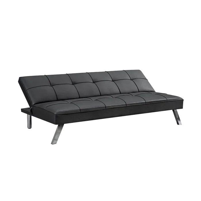 Sofa Cama Volcable Pu Con Patas Metal Metalicas en Negro - Sillones y sofás, Uruguay | Soy Hogar, vista 2
