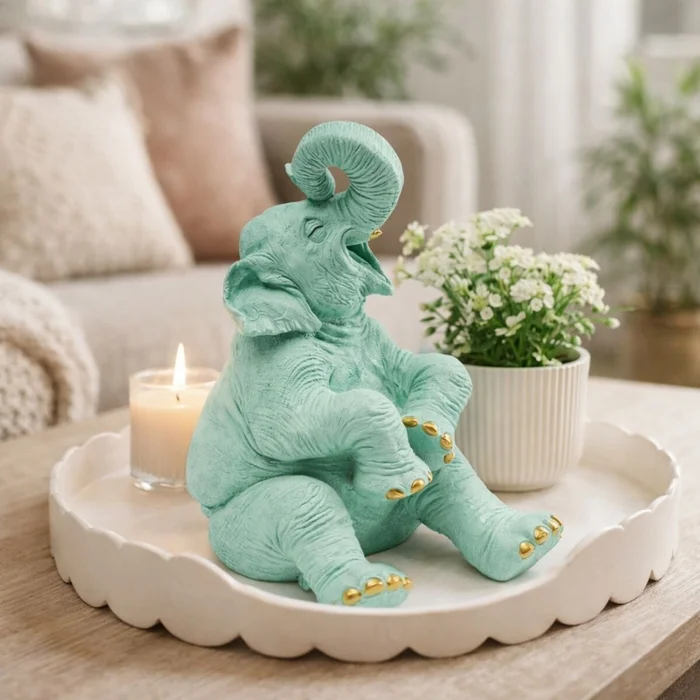 ALCANCÍA HAPPY ELEPHANT Turquesta  en Azul - Decoración, Uruguay | Viasono, vista 2