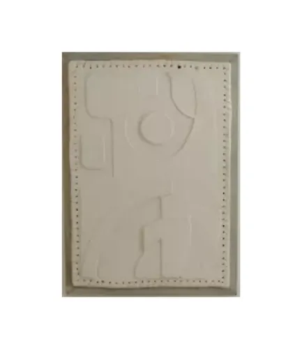 CUADRO ARTERIORS CON COSTURA 98X72CM en Beige - Espejos, Uruguay | Masinfinito Casa