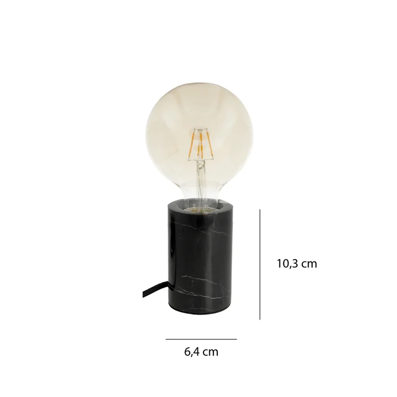 Luminaria de Mesa Lope Negra en Negro - Lámparas de mesa, Uruguay | Serlux, vista 5