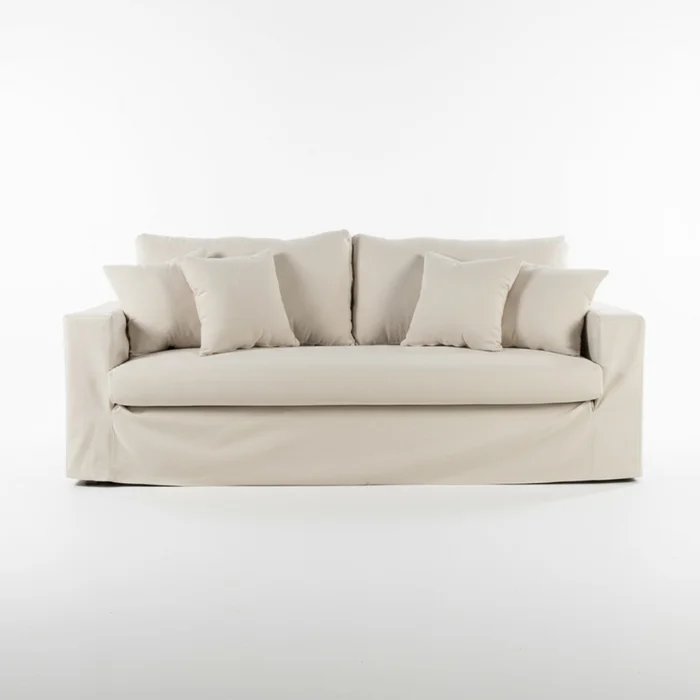 Sofá Moscow con Funda - Tela Rústica - 3 cuerpos - TD5260-1635 (Beige) en Beige - Sillones y sofás, Uruguay | NYR, vista 2