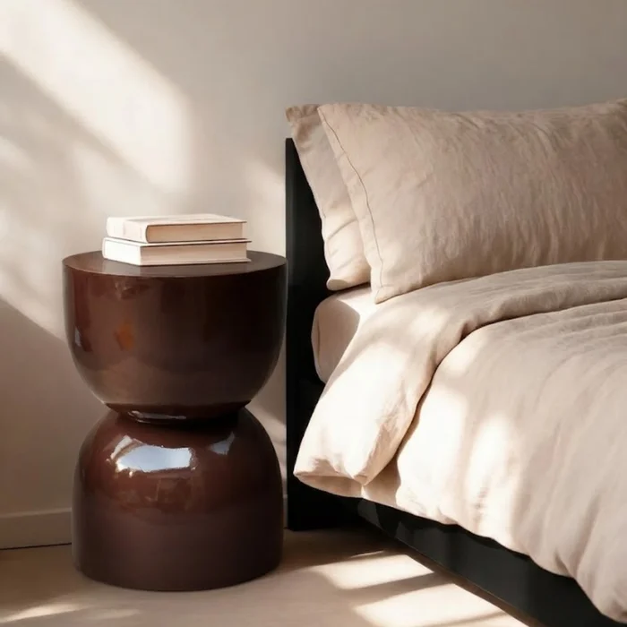 Mesa de Arrime / Banco Chocolate en Marrón - Butacas, banquetas y puffs, Uruguay | Casakos